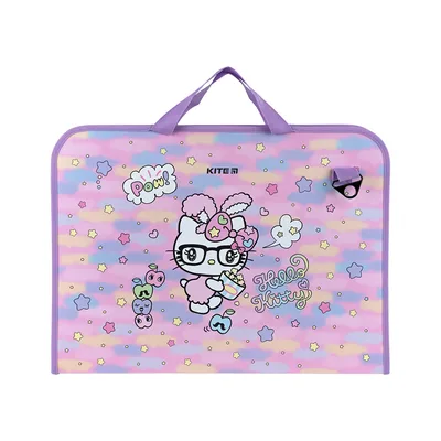 Папка - портфель Kite на блискавці A3+ Hello Kitty, 1 відділення (HK24-411)
