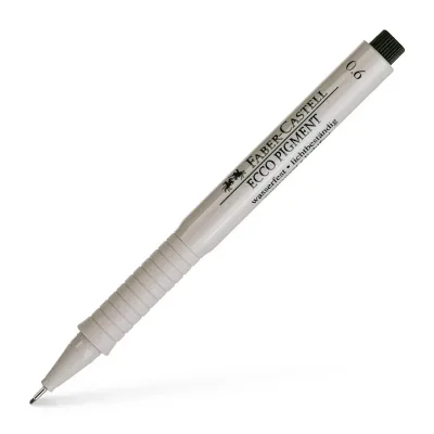Лайнер Faber-Castell ручка капілярна для графічних робіт Ecco Pigment, діаметр 0,6 мм, колір чорний (16745)