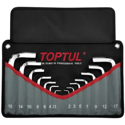 Ключ Toptul шестигранний Г-обр. 2-19мм 14шт. у чохлі (GPAQ1401)