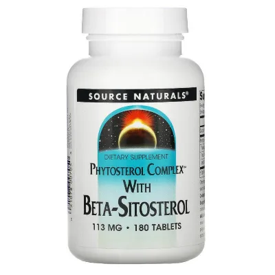 Трави Source Naturals Бета-Сітостерол 113мг, 180 таблеток (SNS-00705)