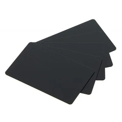 Картка пластикова чиста Evolis PVC-U 30 mil, чорні, матові, 5х100 штук (C8001)