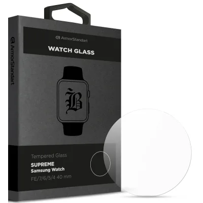 Скло захисне Armorstandart Supreme Black Icon Samsung Watch FE/7/6/5/4 40 mm (ARM84743)