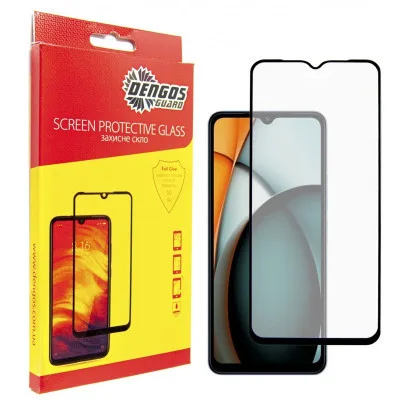 Скло захисне Dengos Full Glue Xiaomi Redmi A3 (black) (TGFG-349)