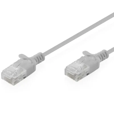 Патч-корд 0.5м, UTP, cat.6, Sliim, AWG 32/7, Cu, LSZH, grey Digitus (DK-1618-005S)