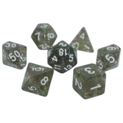 Набір кубиків для настільних ігор Games 7 Days Glitter 7 Dice Set - Grey (7 шт.) (g7dglit14)