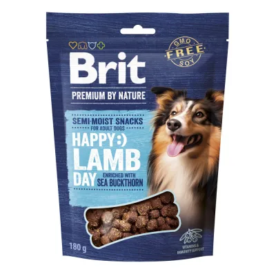 Ласощі для собак Brit Premium Semi-moist Snacks Lamb with Sea Buckthorn напіввологі з ягням і обліпихою 180 г (8595602573943)