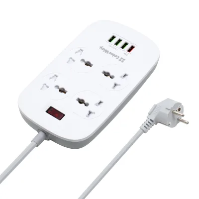 Мережевий фільтр живлення ColorWay 4 розетки/4USB White 1.8м (1QC3.0 + 3 AUTO ID) (CW-CHU44QW)