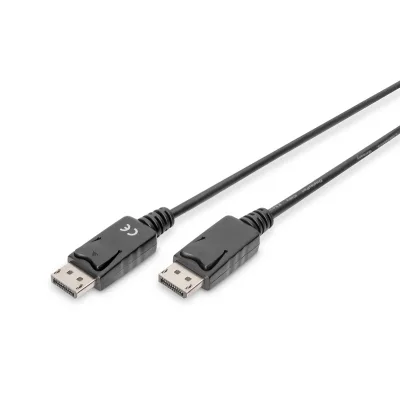 Кабель мультимедійний DisplayPort M to DisplayPort M 3.0m V1.1a Full HD 1920x1200 60Hz black Digitus (AK-340103-030-S)