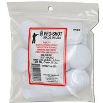 Патч для чищення зброї Pro-Shot 6mm-.30 - 1 1/2" круглий бавовна 300 шт/уп (11/2-300)