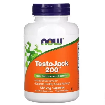 Трави Now Foods Репродуктивне Здоров'я Чоловіків ТістоДжек, TestoJack 200, 120 (NOW-02197)