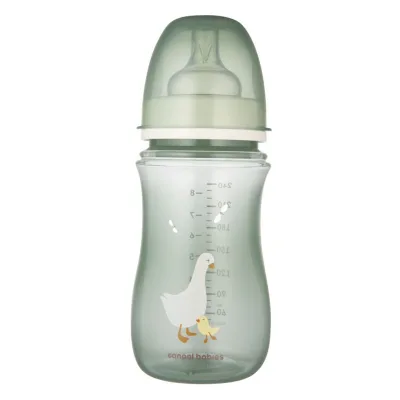 Пляшечка для годування Canpol babies Easystart - Гуси антиколікова з широким отвором 240 мл (35/245)