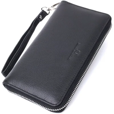 Гаманець ST Leather Унісекс З натуральної шкіри Чорний (22697)