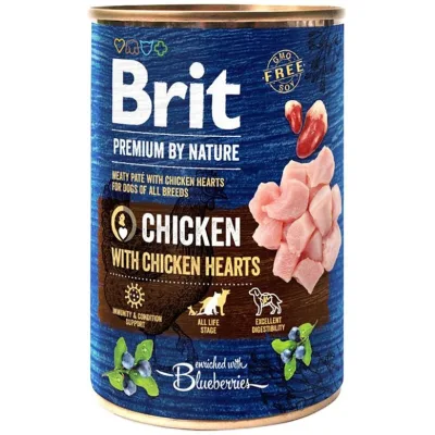 Вологий корм для собак Brit Premium by Nature з куркою (8595602561780)