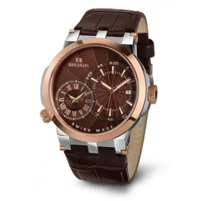 Наручний годинник Seculus 4511.5.775.751 brown, ss-r, brown leather