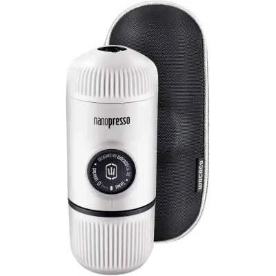 Кавоварка кемпінгова Wacaco Nanopresso з чохлом біла (WNANOWH)