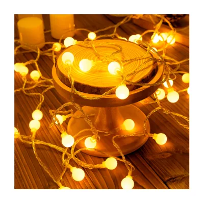 Гірлянда Voltronic Кульки матові, 40 шт, 6 м., прозора, 3*АА (GirlBall-40LED-6m)