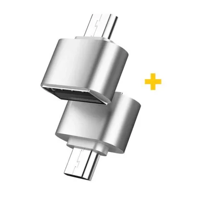 Перехідник OTG USB 2.0 AF to USB-C silver XoKo (XK-AC035-SL2)