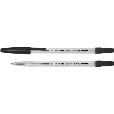 Ручка кулькова Economix STANDARD 0,5 мм. Корпус прозорий, пише чорним (E10117-01)