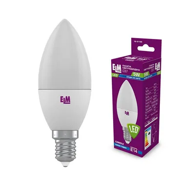 Лампочка ELM C37 5W PA10 E14 4000K (18-0155.)