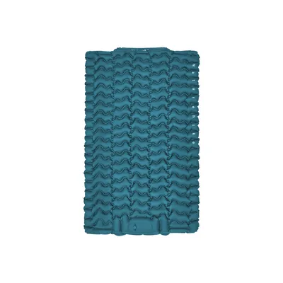Матрац туристичний надувний двомісний Naturehike CNK2550WS019, 200х125х6.5 см, синій із вбудованою помпою для надування