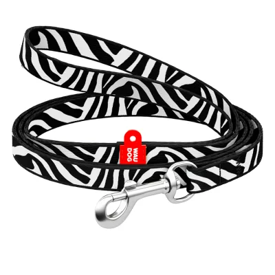 Повідець для котів WAUDOG Nylon "Зебра" Ш 10 мм Д 122 см (369-0055)