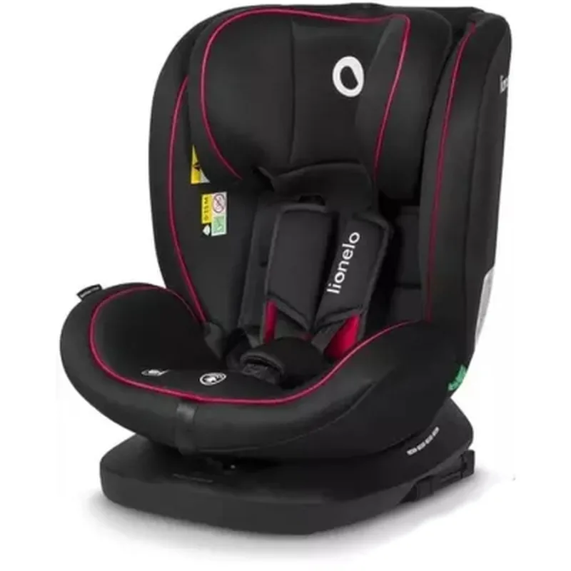 Автокрісло Lionelo Bastiaan i-Size Black Red, чорне з червоним (LO-BASTIAAN I-SIZE BLACK RED)
