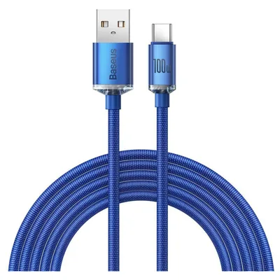 Дата кабель USB AM to USB-C 2.0m 6A 100W blue Baseus (CAJY000503)