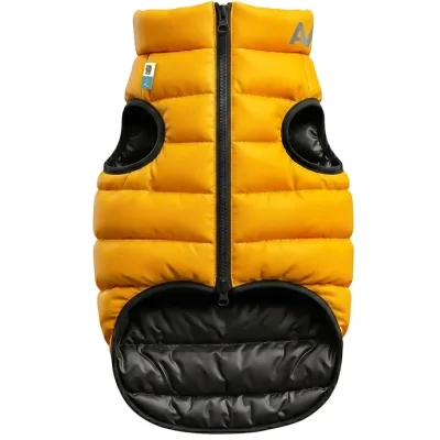 Курточка для тварин Airy Vest двостороння жовто-чорна L55 (1567)