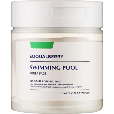 Тонік для обличчя Eqqualberry Swimming Pool Toner Pad 70 шт (8809875454312)