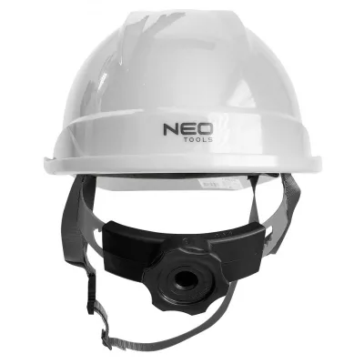 Каска захисна Neo Tools пластик ABS, пряжка для регулювання, біла (97-221)
