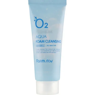 Пінка для вмивання FarmStay O2 Premium Aqua Foam Cleansing Киснева 100 мл (8809469775120)