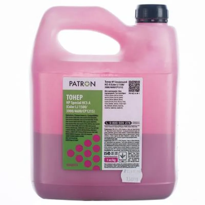 Тонер HP CLJ 1500/3000/4600/CP1215 HCS-A 1кг BLACK Patron (PN-HCS-A-B-1)