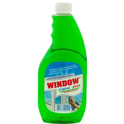 Засіб для миття скла Window Plus З оцтовою кислотою запаска 500 мл (4820167000455)