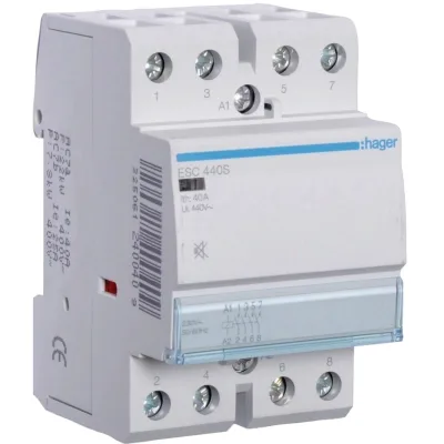 Автоматичний вимикач Hager 40 A 230V 4NO 3P (B) (ESC440S)
