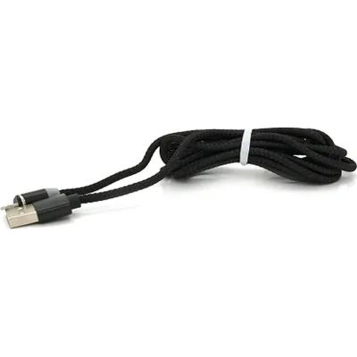 Дата кабель USB 2.0 to Lightning 2.0m 2A magnetic nylon black PiPo (18166)