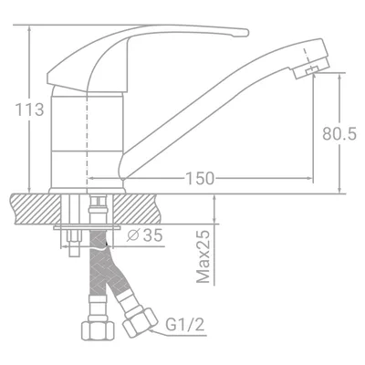 Змішувач TAU SM-2B144C (9843120)