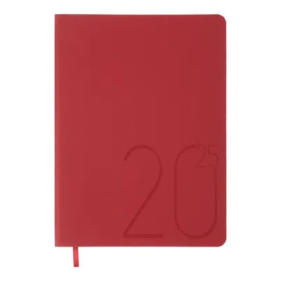 Тижневик Buromax датований 2026 STEEL, А5 червоний (BM.2127-05)