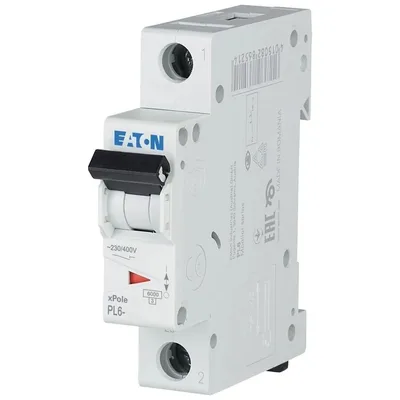 Автоматичний вимикач Eaton 1-п. М1 В 16А PL6 6кА