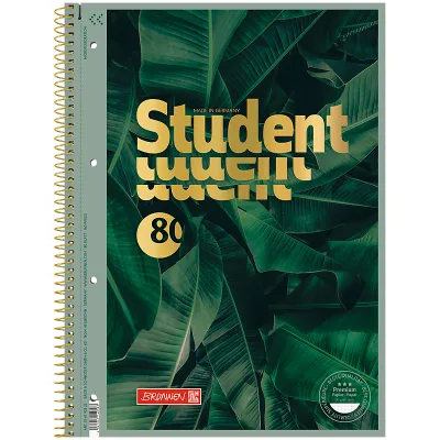 Книга записна Brunnen Коледж-блок А4 Premium Jungle, клітинка 80 аркушів (10-679 28 23)