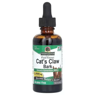 Трави Nature's Answer Котячий кіготь, екстракт кори без спирту, 2000 мг, Cat's Claw Ba (NTA-00585)