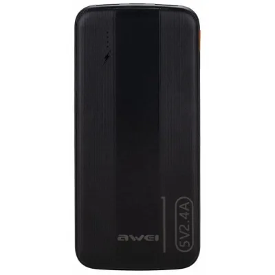 Батарея універсальна AWEI 10000mAh P20K, 12W, Black (6954284009744)