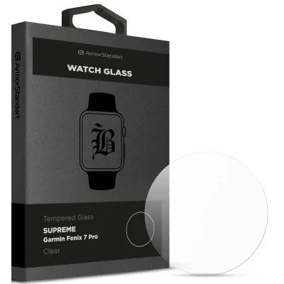 Скло захисне Armorstandart Supreme Black Icon Garmin Fenix 7 Pro Clear (ARM84718)