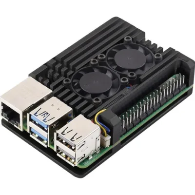 Корпус для Мікро ПК KUONGSHUN for Raspberry Pi 5 Alu 2 fans (RA787)