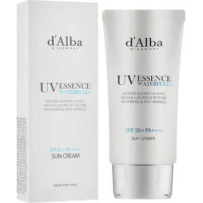 Засіб від засмаги D'Alba Waterfull Essence Sun Cream SPF 50+ PA++++ Сонцезахисна есенція-крем 50 мл (8809222847101)