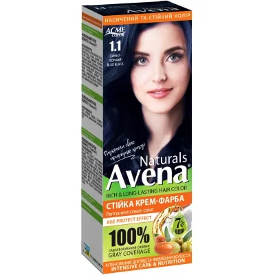 Фарба для волосся Acme Color Avena Naturals Стійка 1.1 - Blue Black (4823115503220)