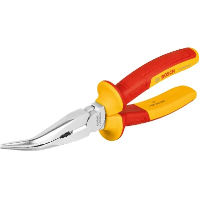 Плоскогубці Bosch Professional, з довгим носом зігнуті, 200 мм, (40°), VDE (1.600.A02.NE4)
