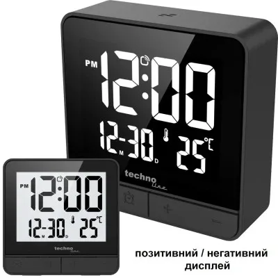 Настільний годинник Technoline WT375 Black (DAS302469)