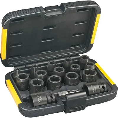 Набір торцевих головок DeWALT ударних торцевих 1/2" EXTREME IMPACT, 17 шт (DT7506)