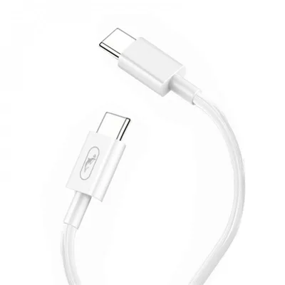 Кабель SkyDolphin S57T USB Type-C - USB Type-C (M/M), PD 18W, 1 м, White (USB-000546)