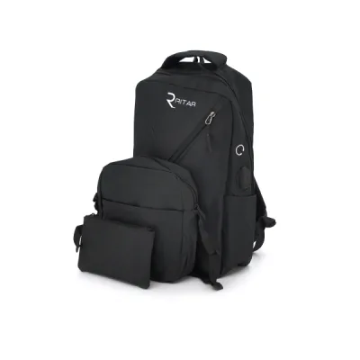 Рюкзак для ноутбука Voltronic 15.6" YT-B15,6"N-B3 Black, Q80, SET (19720)